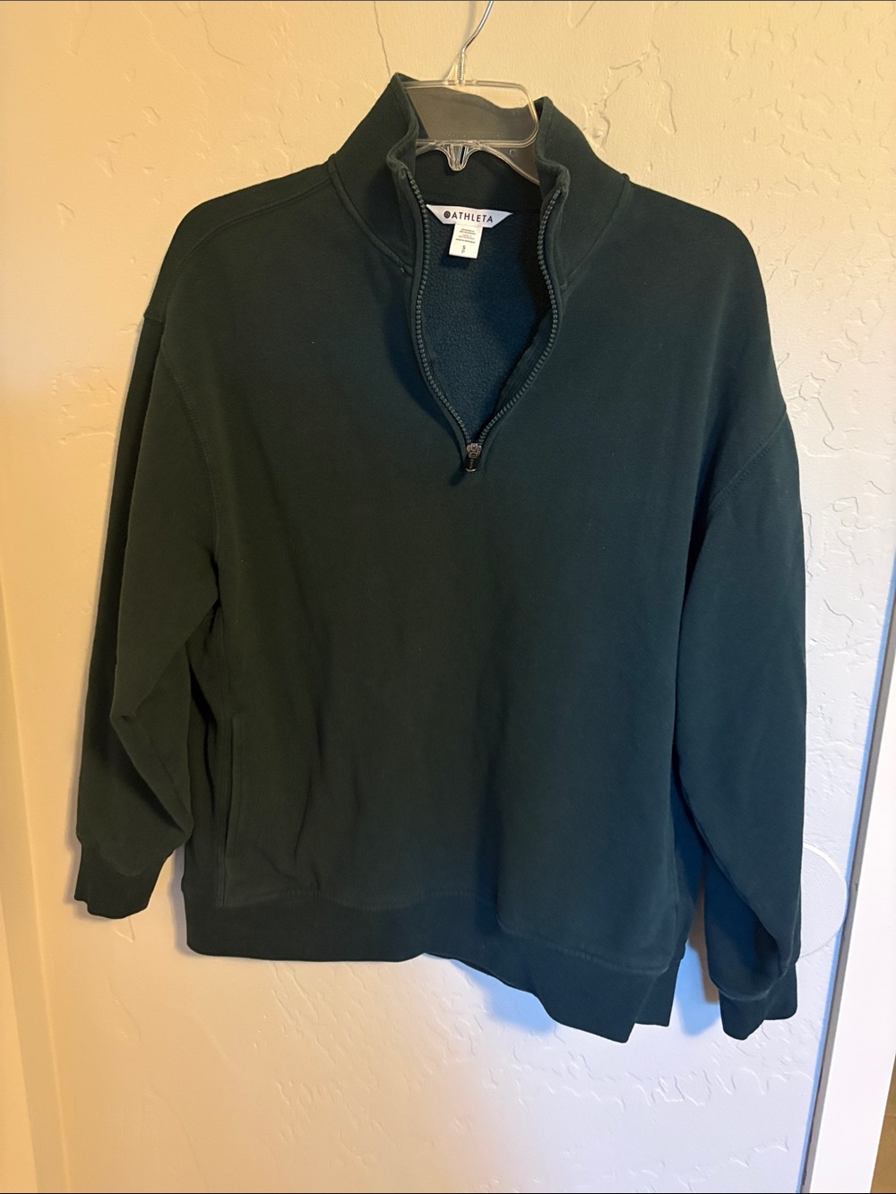 Athleta Women’s Emerald Green Half-Zip Pullover Sweatshirt